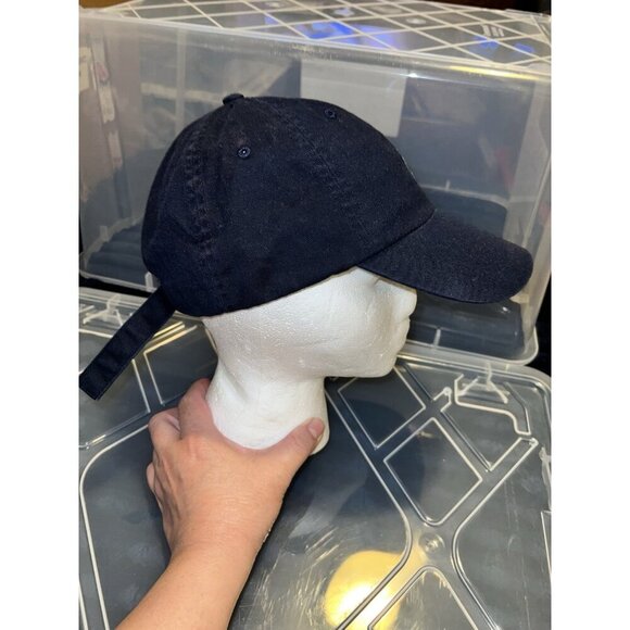 POLO RALPH LAUREN Adult Adjustble Baseball Cap Navy Blue Yellow Pony Hat One Sz - Picture 3 of 8